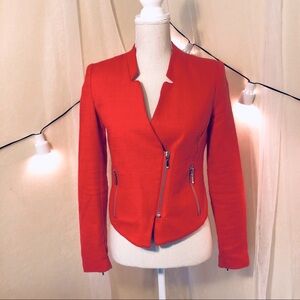 MOSSIMO Coral Tweed Zip-up Blazer with Pockets